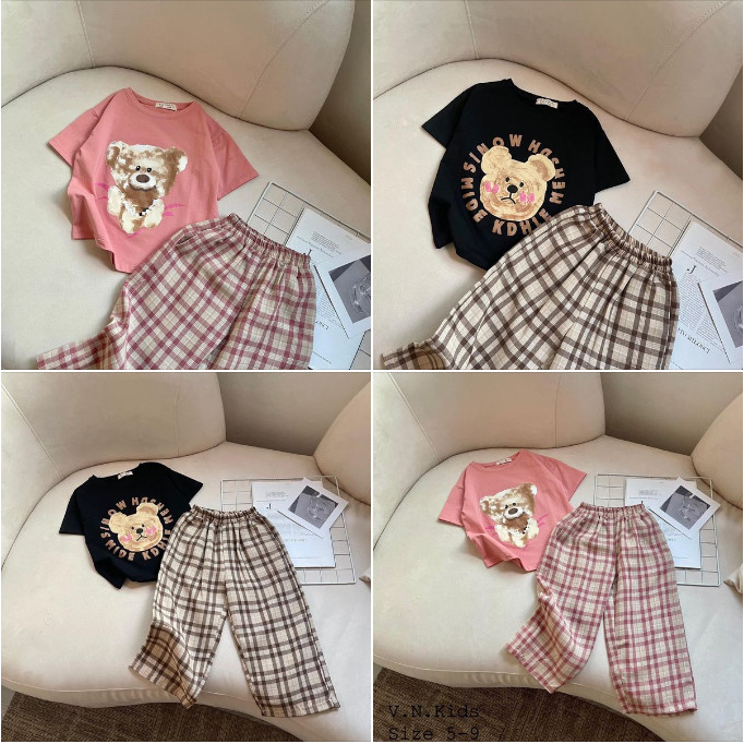 Bộ Quần Áo,Quần Dài Áo Cộc Cho Bé Gái Mặc Đi Chơi Từ 5 Đến 45kg Thời Trang Trẻ Em Poskids