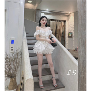 Váy set bèo trễ vai công chúa