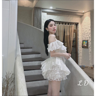 Váy set bèo trễ vai công chúa