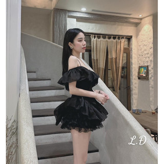 Váy set bèo trễ vai công chúa