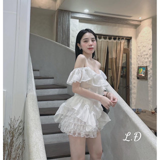 Váy set bèo trễ vai công chúa