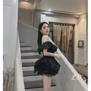 Váy set bèo trễ vai công chúa