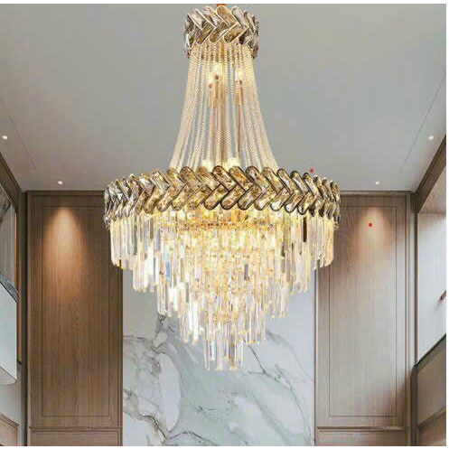 Đèn thả thông tầng, Đèn chùm pha lê KT: 800*1200mm trang trí sảnh phòng khách,hội nghị nhà hàng tiệc cưới