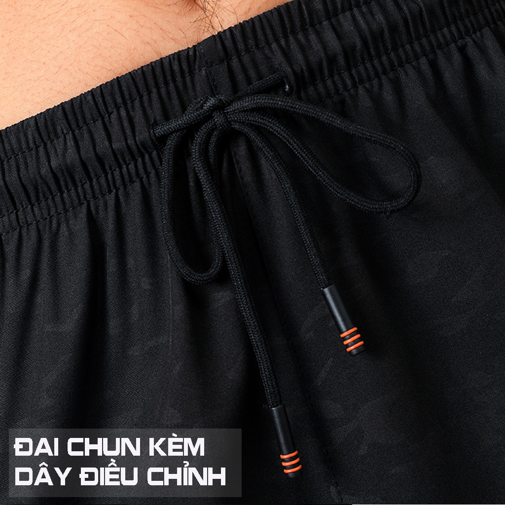 Quần short nam big size,Quần đùi nam bigsize vải gió cao cấp phối họa tiết Rằn Ri,co giãn,thoáng mát cho người 80-130kg