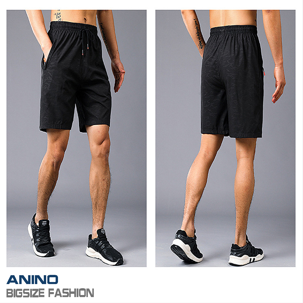 Quần short nam big size,Quần đùi nam bigsize vải gió cao cấp phối họa tiết Rằn Ri,co giãn,thoáng mát cho người 80-130kg