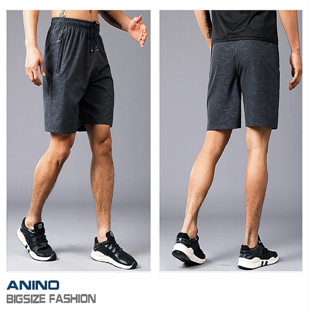 Quần short nam big size,Quần đùi nam bigsize vải gió cao cấp phối họa tiết Rằn Ri,co giãn,thoáng mát cho người 80-130kg