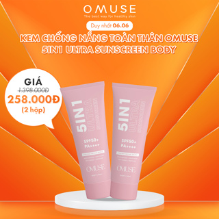 Kem chống nắng Body nâng tông OMUSE Ultra Sunscreen 5 IN 1 Body SPF 50 PA++++ 80ml