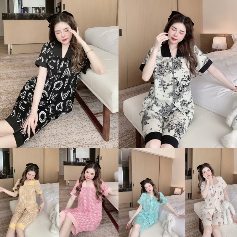 Bộ Đồ Mặc Nhà Tay Ngắn quần lửng