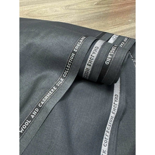Vải Wool Con Cừu Chất Mịn Mướt - Vải Wool Cashmere May Quần Tây Veston - Vải Quần Tây Màu Xám - Vải Quần Tây Màu Rêu