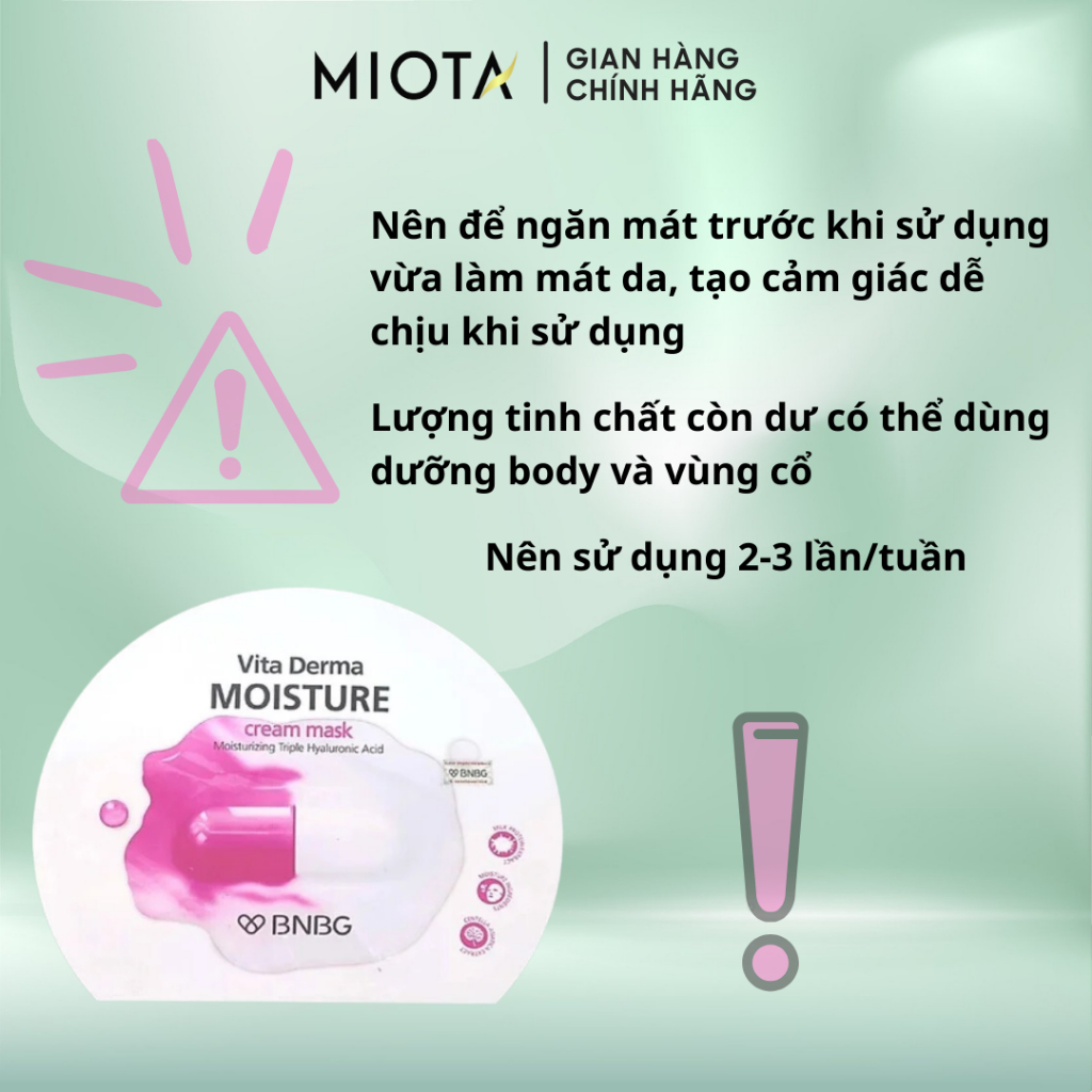 Mặt Nạ Giấy BNBG Vita Dema Moisture Cream Mask Chăm Sóc Da Toàn Diện 30ml