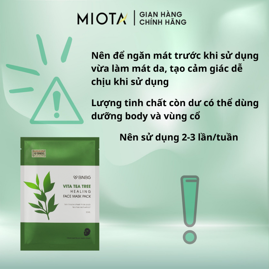 Mặt Nạ Giấy BNBG Vita Tea Tree Healing Face Mask Chăm Sóc Da Toàn Diện 30ml