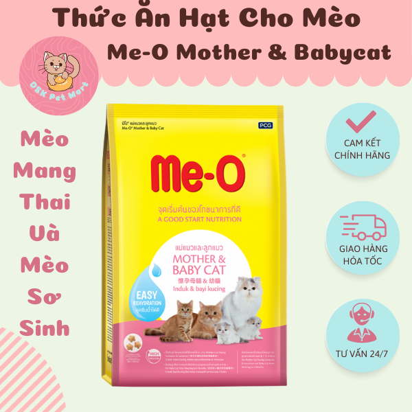 Thức Ăn Hạt Cho Mèo Mẹ Và Mèo Con - Me-O Mother & Babycat Túi 1.1kg