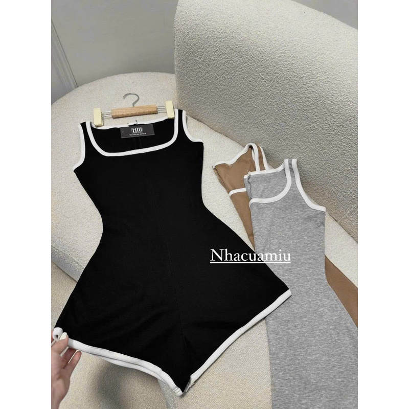 Jum Đùi Viền Dây Bản Lớn Cổ Vuông