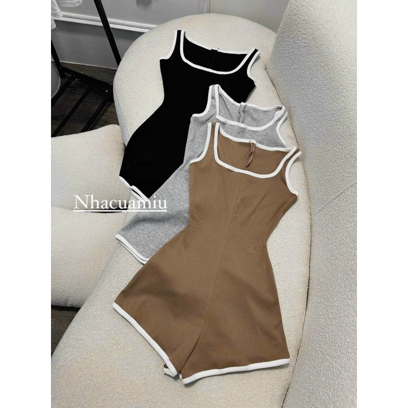 Jum Đùi Viền Dây Bản Lớn Cổ Vuông