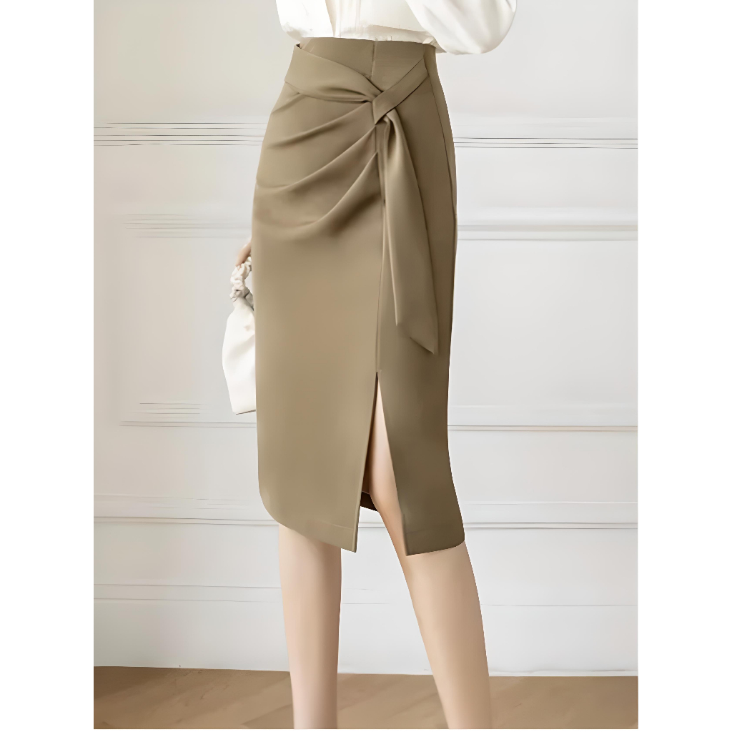 Chân váy A xẻ nhúm 70cm_CV01