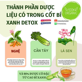 (Chính Hãng) COMBO 2 HỘP CỐT BÍ XANH DETOX