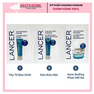 Set sample dưỡng tái tạo phục hồi da lancer the method 3 gói