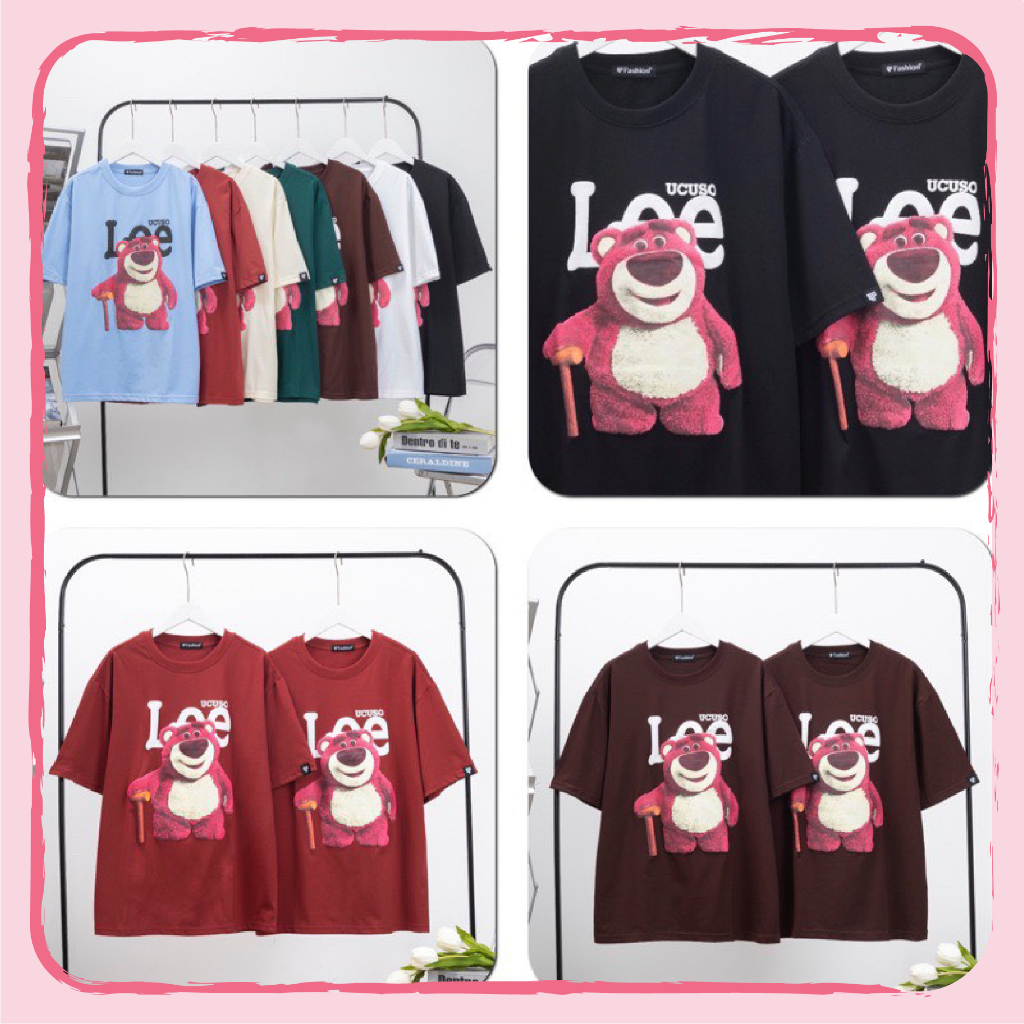 Áo thun tay lỡ, in Nổi GẤU LEE , form rộng, Nam nữ đều mặc được (Supo Shop)