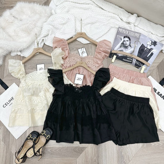 Set tơ cánh tiên ren sóng QP