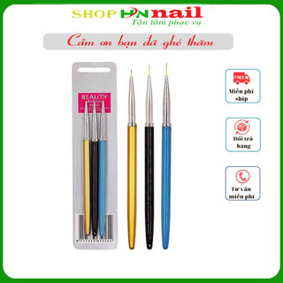 sét cọ nét 3 cây chăm sóc trang trí móng làm đẹp nail Shop HNnail