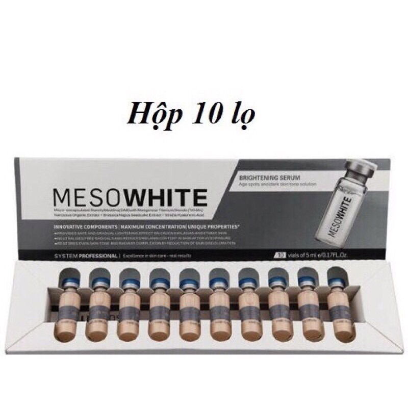 Cấy phấn Hàn Quốc Meso white hộp 10 lọ hàng xịn xò