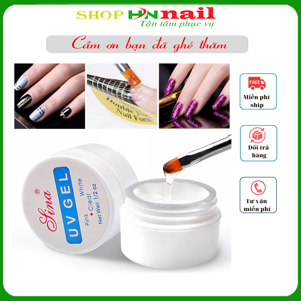 Gel đắp móng sina hộp to trang trí móng làm đẹp nail mi phun shop hnnail