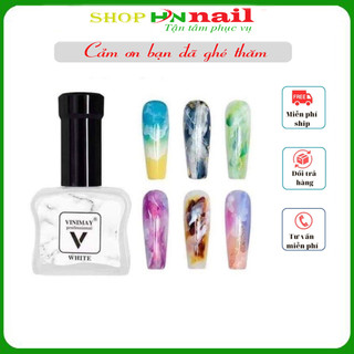 Sơn Gel Cồn Loang trắng vinimay trang trí móng làm nail mi thời trang nữ chăm sóc móng shop hnnail