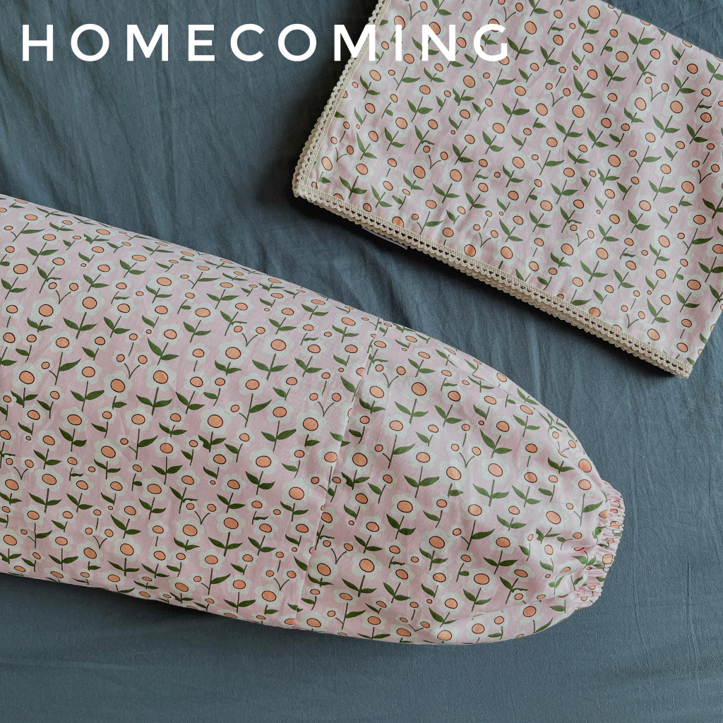 Ga chun trơn 100% Cotton Hàn họa tiết hoa lá kích thước 1m6x2m/1m8x2m/2mx2m2 thương hiệu Homecoming