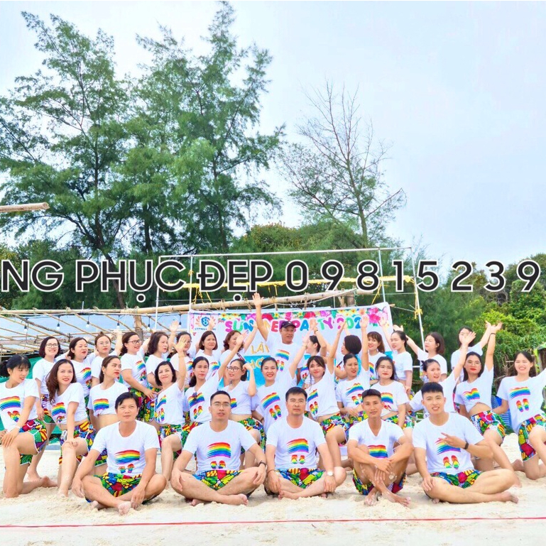 Áo thun nhóm, đồng phục gia đình, áo teambuilding đồng phục đi biển công ty, xưởng áo thun giá rẻ
