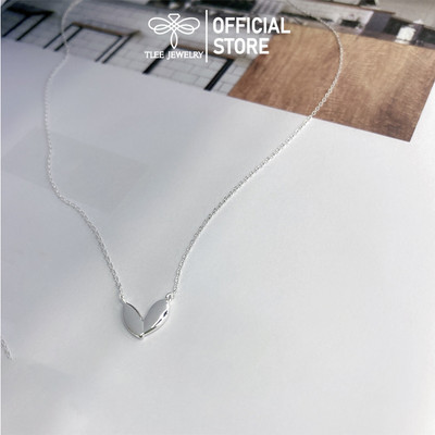 Dây chuyền bạc nữ TLEE cánh tim lệch trơn bóng TLEE JEWELRY D0291