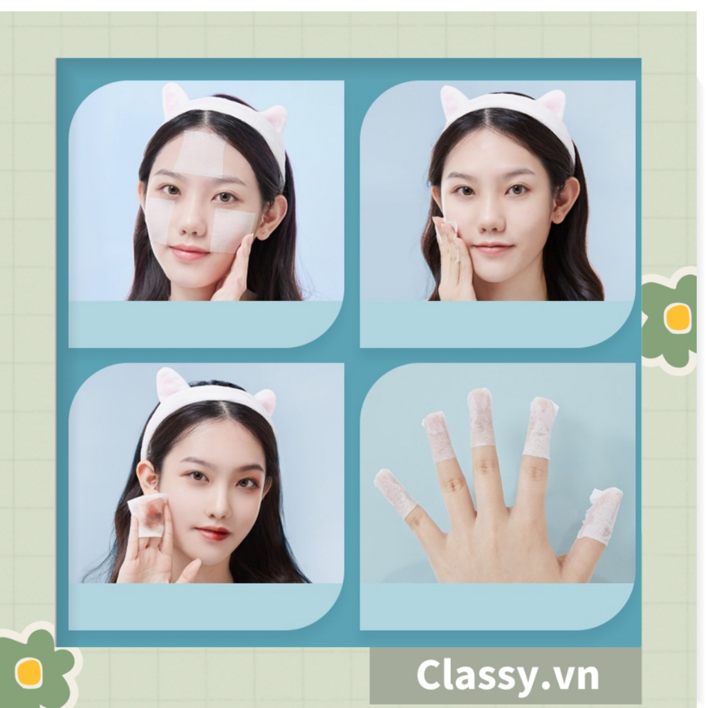 Bông Tẩy Trang Cotton Pads Classy chất liệu Cotton bỏ túi du lịch tiện lợi 50 miếng, 80 miếng và 120 miếng PK1684