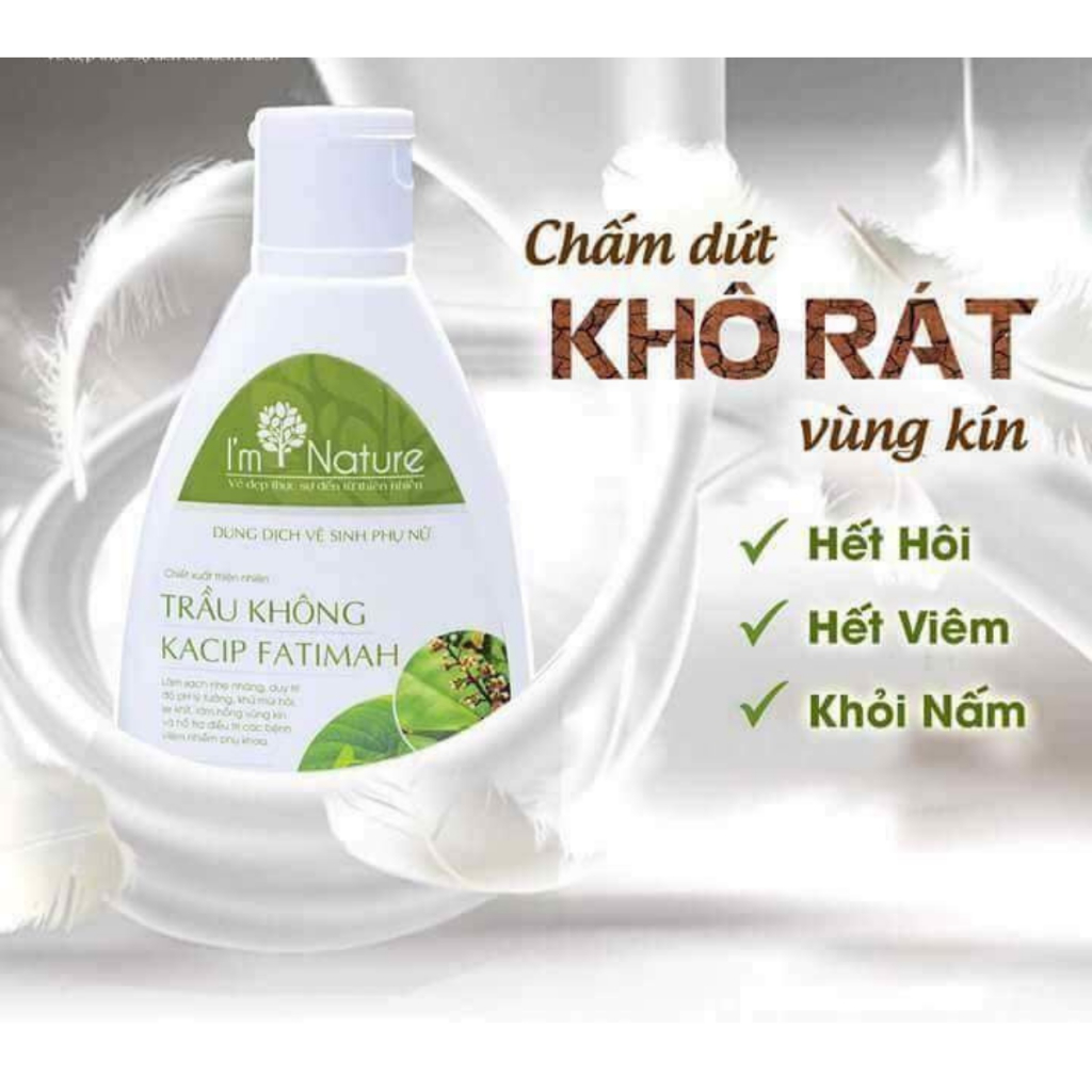 Dung Dịch Vệ Sinh Phụ Nữ Trầu Không I'm Nature, Cho Nam Nữ Chai 150ml