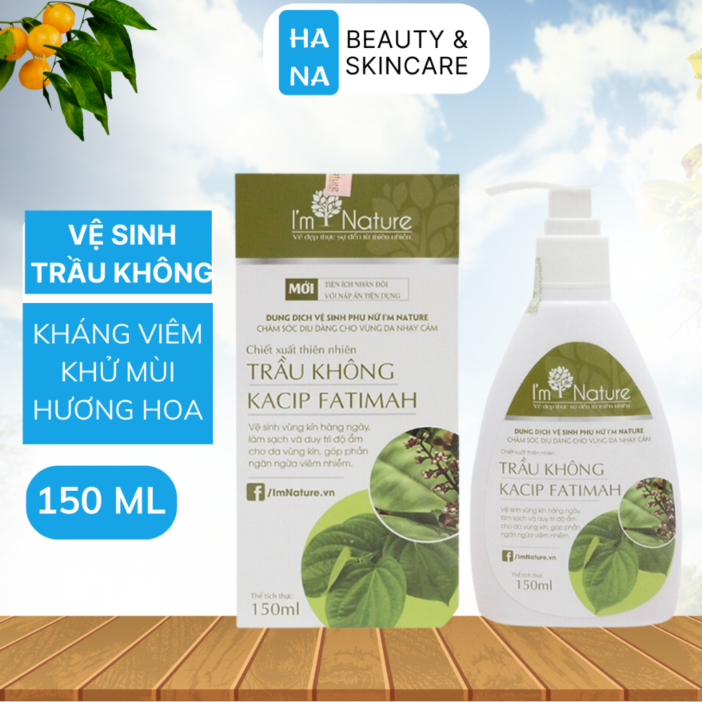 Dung Dịch Vệ Sinh Phụ Nữ IM NATURE Gel Trầu Không 150ml Làm Hồng Giảm Nấm Ngứa An Toàn Bà Bầu Và Sau Sinh - HANA
