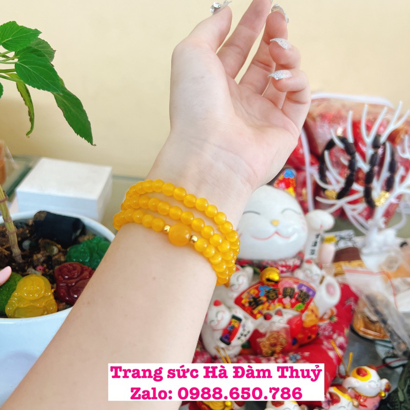 HOT  Vòng đá Mắt Mèo size 5,5 ly đủ các màu đẹp xinh. Tặng Hộp gấm+Thẻ Bình an🔥🔥🔥