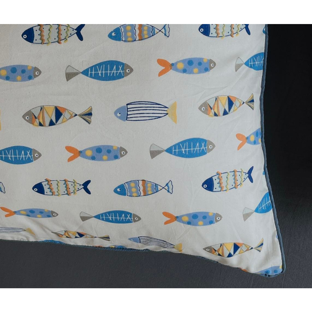 Vỏ gối nằm hình cá chất liệu 100% cotton Hàn kích thước 45x65cm/50x70cm thương hiệu Homecoming.