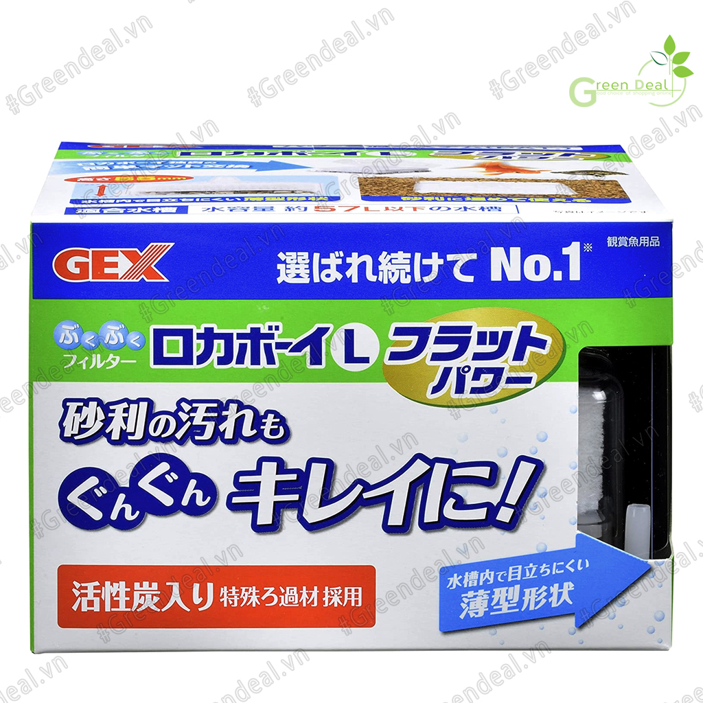 GEX - Roka Boy L (Flat Power) | Lọc Bio mini làm sạch bụi nước và tạo vi sinh cho hồ cá cảnh thủy sinh