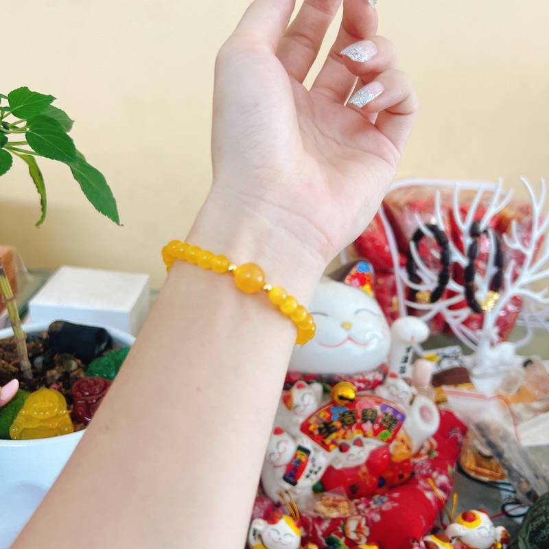 HOT  Vòng đá Mắt Mèo size 5,5 ly đủ các màu đẹp xinh. Tặng Hộp gấm+Thẻ Bình an🔥🔥🔥