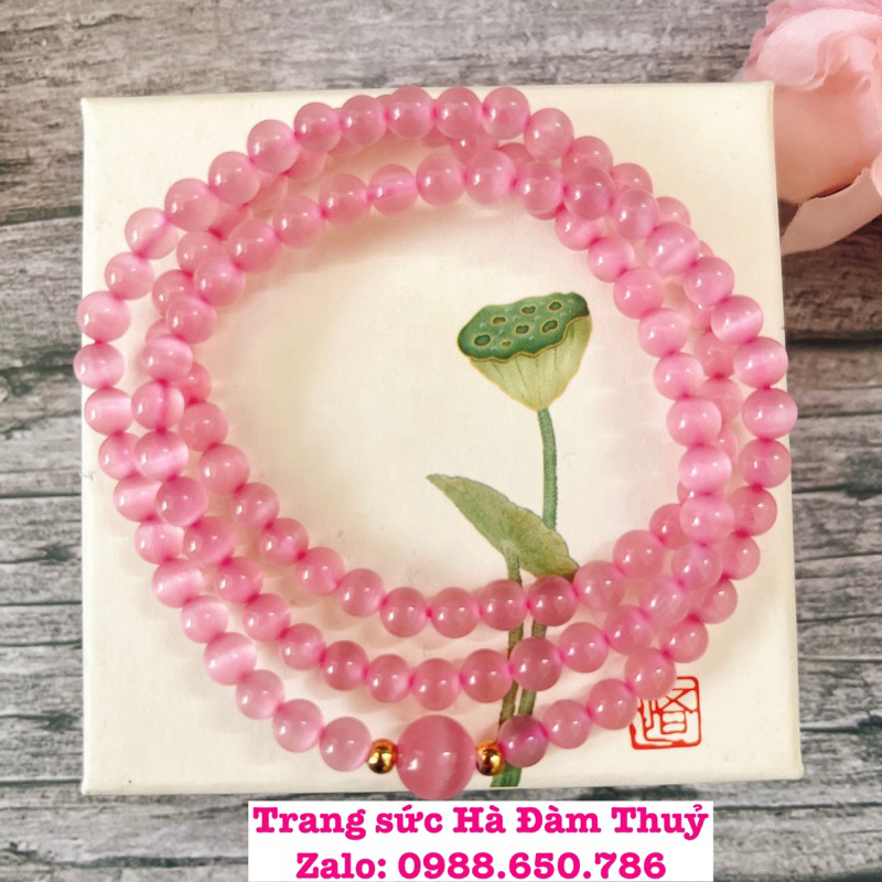 Hot 🔥 Vòng đá mắt mèo đủ màu quấn 3 vòng tay - Hàng Đẹp Đá Vip 🍃🍃🍃