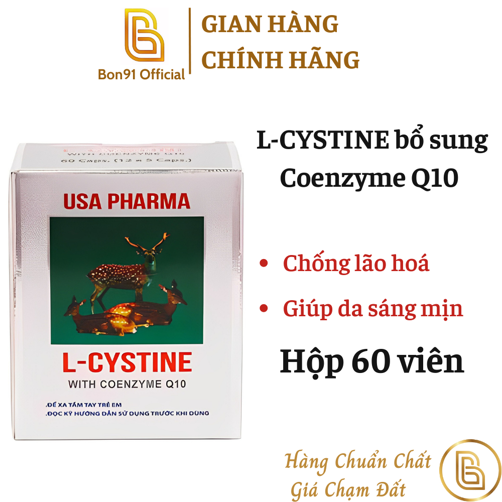 L-Cystine Coenzyme Q10 bổ sung L Cystine 500mg vitamin khoáng chất 60 viên