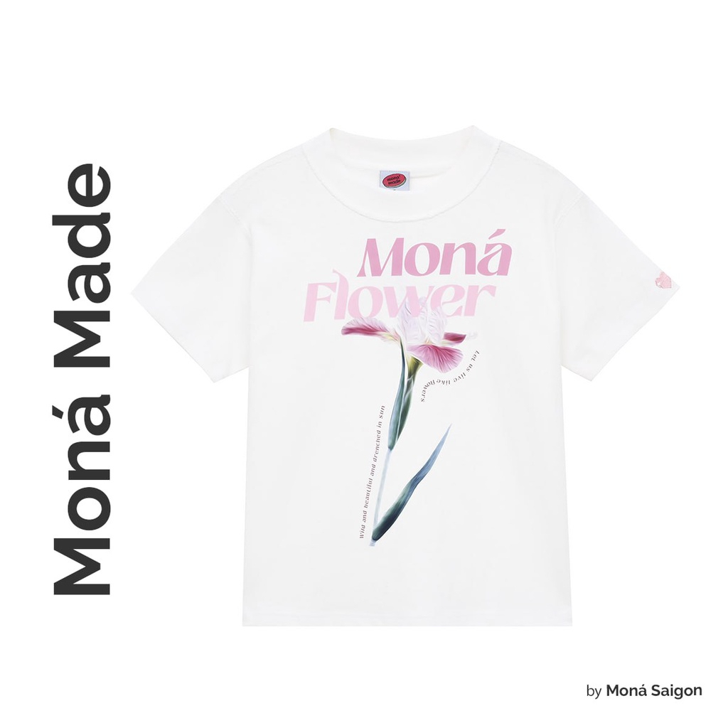 Áo thun babytee nữ Cotton tay ngắn mùa hè hoa tuylip hàn quốc y2k monasaigon | BigBuy360 - bigbuy360.vn