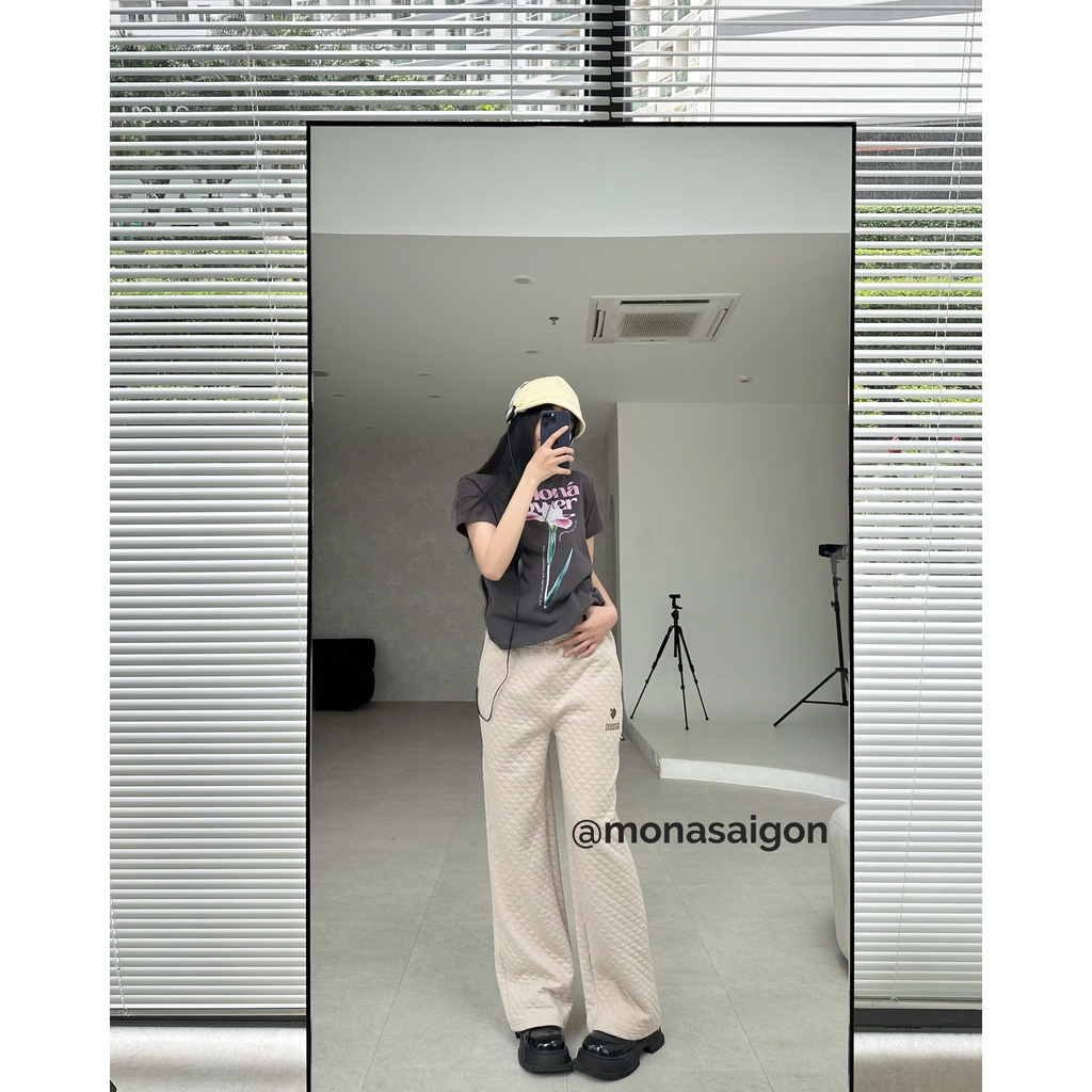 Áo thun babytee nữ Cotton tay ngắn mùa hè hoa tuylip hàn quốc y2k monasaigon | BigBuy360 - bigbuy360.vn