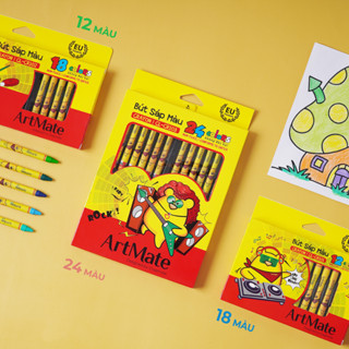  Bút Sáp Màu CLASSMATE 12-24 Màu Bám Giấy Tốt Cho Bé Tập Tô CR101 102 103 