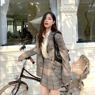 Set áo vest + chân váy xếp ly (UNIFORM SET)