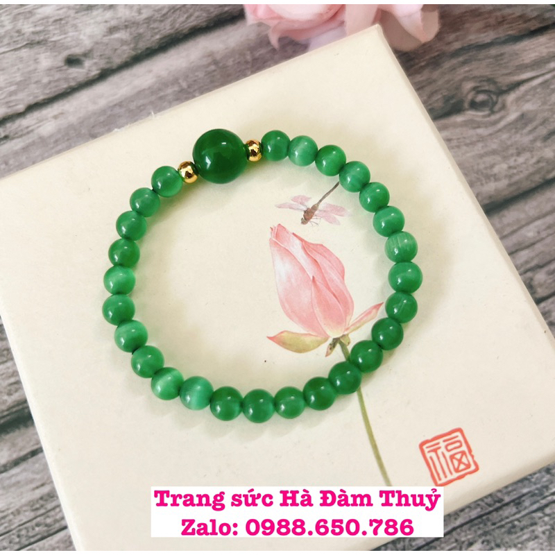 Hot 🔥 Vòng đá mắt mèo đủ màu quấn 3 vòng tay - Hàng Đẹp Đá Vip 🍃🍃🍃