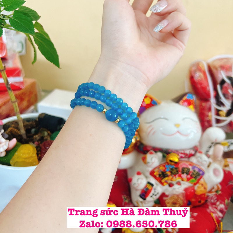 Hot 🔥 Vòng đá mắt mèo đủ màu quấn 3 vòng tay - Hàng Đẹp Đá Vip 🍃🍃🍃