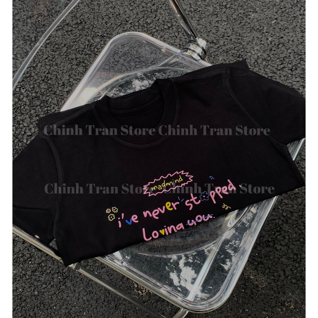 Áo thun babytee hottrend chất cotton in hình chữ đơn giản 2 màu trắng đen