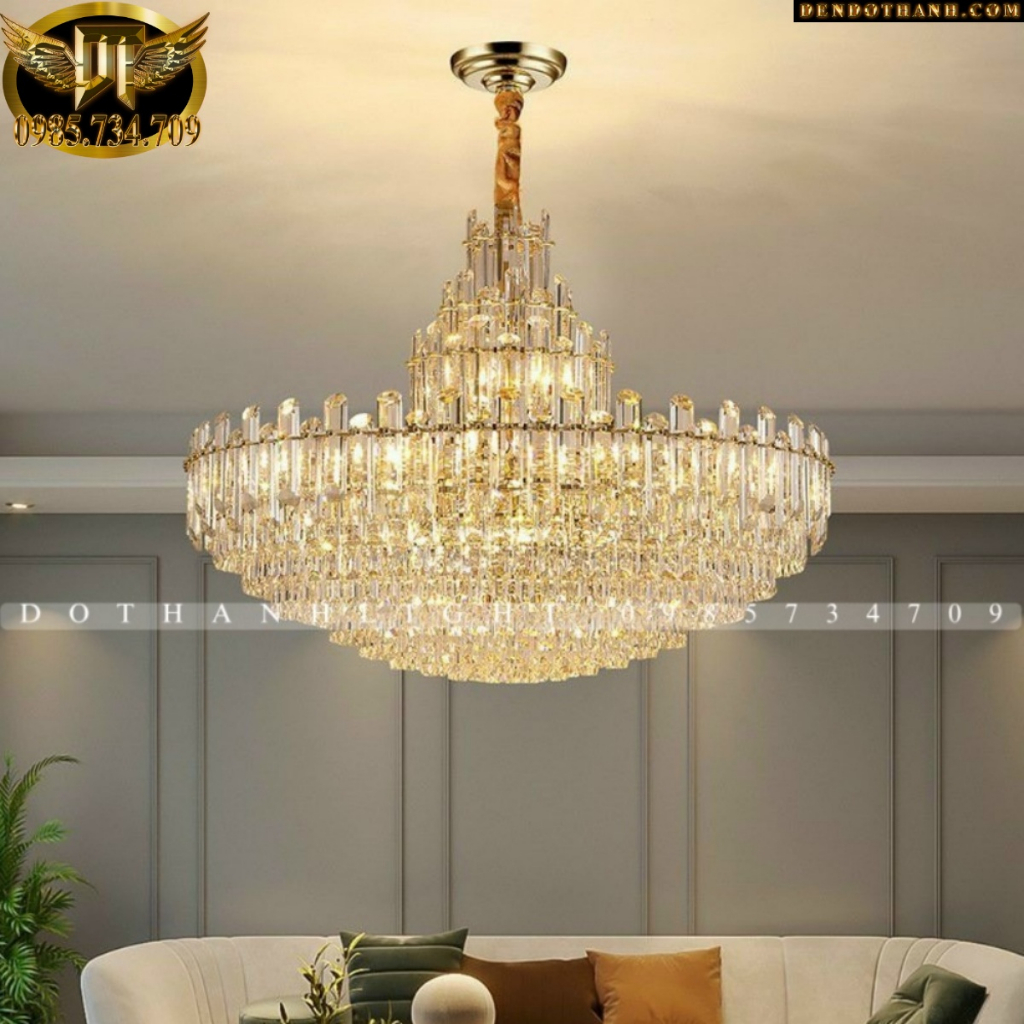 Đèn thả chùm phale thông tầng, đèn thả chùm phale sảnh, phòng khách cao cấp phong cách hiện đại DDT