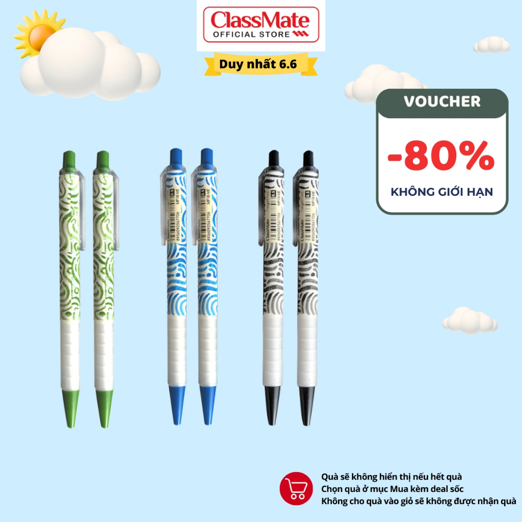 Bút Chì Bấm 0.5mm CLASSMATE Nét Bút Mịn, Đậm, Đầu Bút Thiết Kế Quai Cài Tiện Lợi MP18-ME