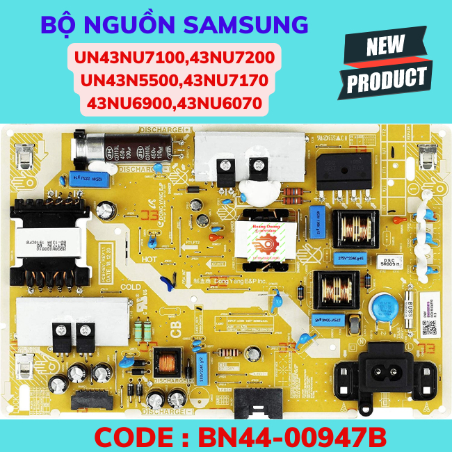 Bo nguồn tivi samsung43nu7100,43nu7200,43nu7170,43nu6900,43nu6070,43n5500,bn44-00947b,dthoangduong.