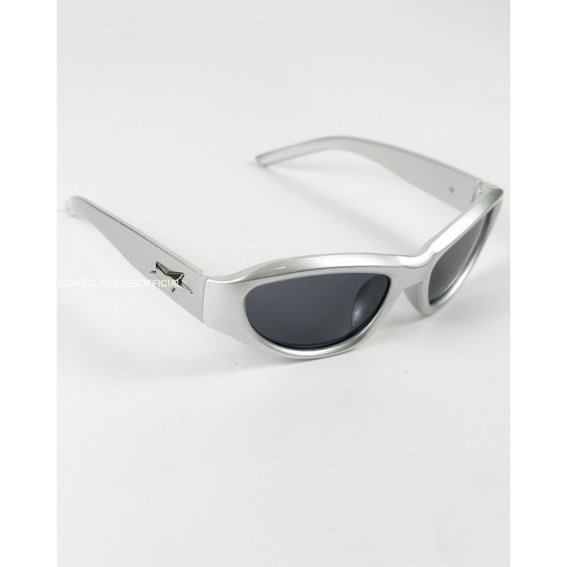 Kính mát có sẵn MOREGLASSES hoạ tiết ngôi sao phong cách thời trang nam nữ Y2K Punk 2023 chống UV 400 ảnh thật